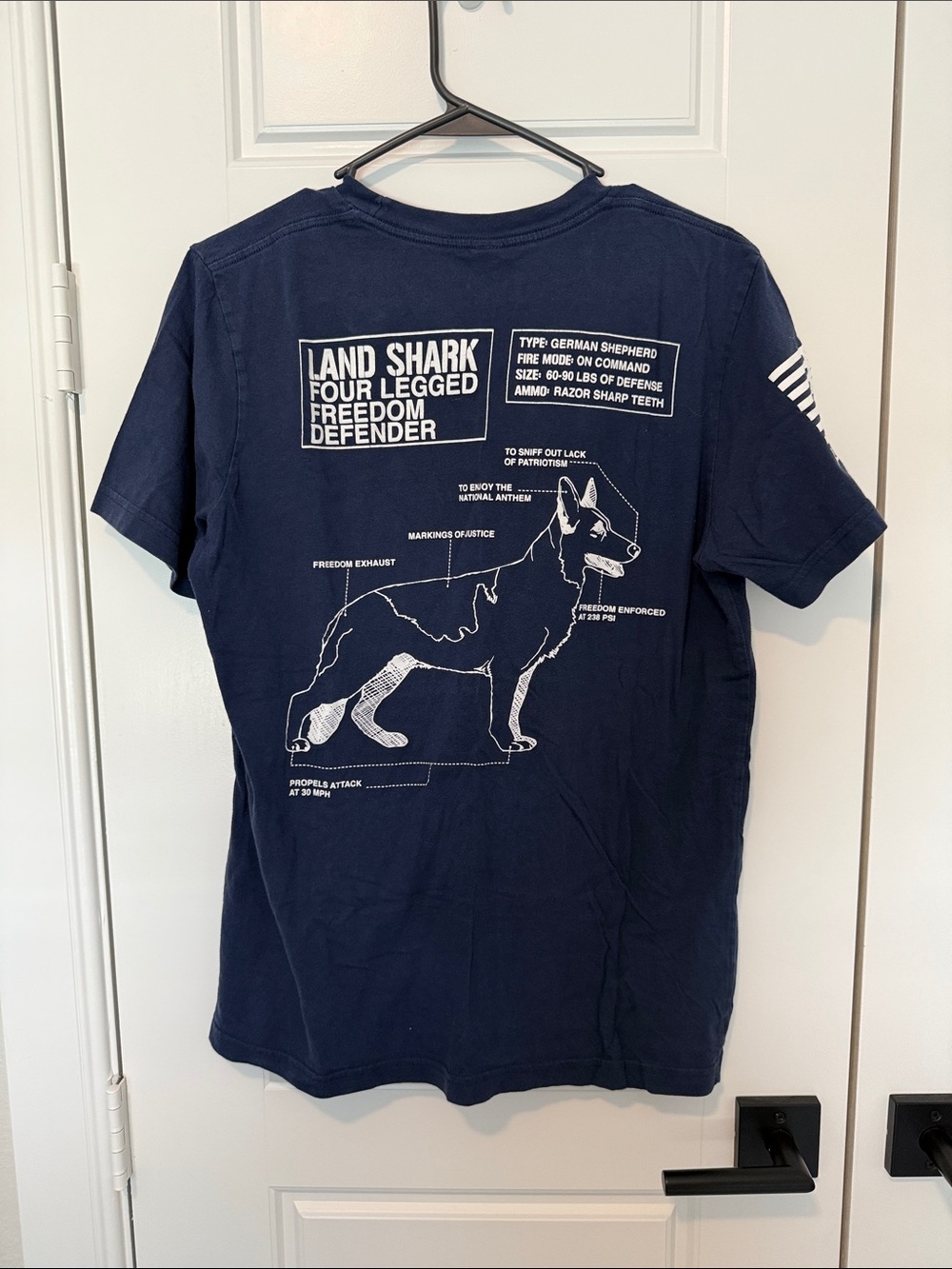 Four Legged Freedom Defender Navy Graphic T-Shirt